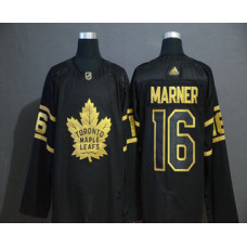 Toronto Maple Leafs #16 Mitchell Marner Black Golden Stitched Jersey