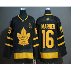 Toronto Maple Leafs #16 Mitchell Marner Black Golden City Edition Stitched Jersey