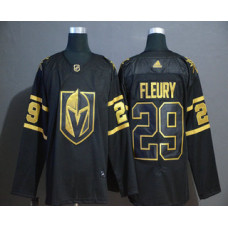 Vegas Golden Knights #29 Marc-Andre Fleury Black Golden Stitched Jersey With 2023 Stanley Cup Patch