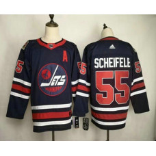 Winnipeg Jets #55 Mark Sceifele Navy Blue 2019 Heritage Classic Stitched Jersey