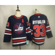 Winnipeg Jets #33 Dustin Byfuglien Navy Blue 2019 Heritage Classic Stitched Jersey