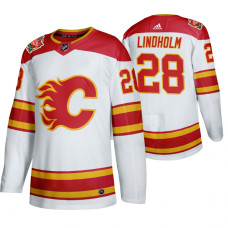 Calgary Flames #28 Elias Lindholm 2019 Heritage Classic Authentic White Jersey