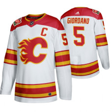 Calgary Flames #5 Mark Giordano 2019 Heritage Classic Authentic White Jersey