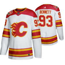 Calgary Flames #93 Sam Bennett 2019 Heritage Classic Authentic White Jersey