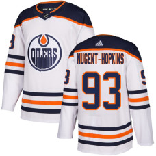 Edmonton Oilers #93 Ryan Nugent-Hopkins Away White Alternate Jersey