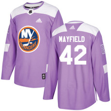 New York Islanders #42 Scott Mayfield Purple Authentic Fights Cancer Practice Jersey