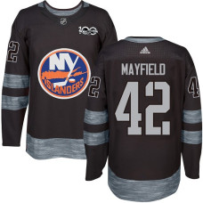 New York Islanders #42 Scott Mayfield Black Authentic 1917-2017 100th Anniversary Jersey