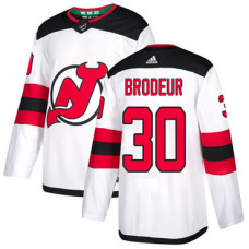 New Jersey Devils #30 Martin Brodeur White Authentic Stitched Jersey