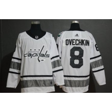 Washington Capitales 8 Alexander Ovechkin White 2019 All-Star Game Jersey