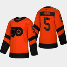 #5 Samuel Morin Flyers Coors Light 2019 Stadium Series Orange Authentic Jersey