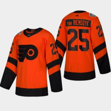 #25 James van Riemsdyk Flyers Coors Light 2019 Stadium Series Orange Authentic Jersey