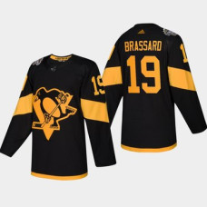 #19 Derick Brassard Penguins Coors Light 2019 Stadium Series Black Authentic Jersey