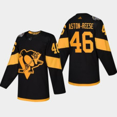 #46 Zach Aston-Reese Penguins Coors Light 2019 Stadium Series Black Authentic Jersey