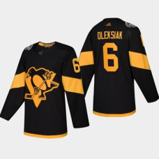 #6 Jamie Oleksiak Penguins Coors Light 2019 Stadium Series Black Authentic Jersey