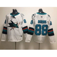 San Jose Sharks #88 Brent Burns White Jersey