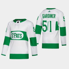 Toronto Maple Leafs #51 Jake Gardiner Toronto St. Pats Road Authentic Player White Jersey