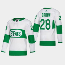 Toronto Maple Leafs #28 Connor Brown Toronto St. Pats Road Authentic Player White Jersey