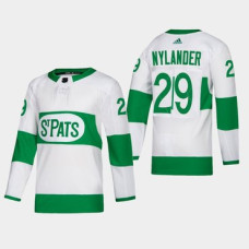 Toronto Maple Leafs #29 William Nylander St. Pats Road Authentic Player White Jersey