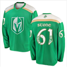 Vegas Golden Knights #61 Mark Stone Green 2019 St. Patrick's Day Jersey With 2023 Stanley Cup Patch