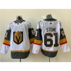 Vegas Golden Knights #61 Mark Stone White Road Authentic Stitched Jersey With 2023 Stanley Cup Patch