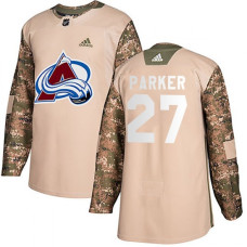 Colorado Avalanche #27 Scott Parker Authentic Veterans Day Practice Camo With Jersey 2022 Stanley Cup Champions Patch