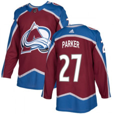 Colorado Avalanche #27 Scott Parker Authentic Burgundy Home With Jersey 2022 Stanley Cup Champions Patch