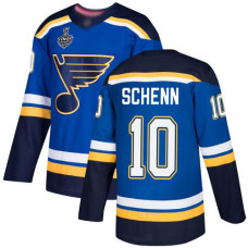 St. Louis Blues #10 Brayden Schenn Blue Home Authentic 2019 Stanley Cup Final Bound Stitched Hockey Jersey