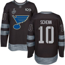 St. Louis Blues #10 Brayden Schenn Black 1917-2017 100th Anniversary 2019 Stanley Cup Final Bound Stitched Hockey Jersey