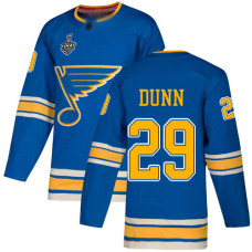 St. Louis Blues #29 Vince Dunn Blue Alternate Authentic 2019 Stanley Cup Final Bound Stitched Hockey Jersey