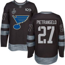 St. Louis Blues #27 Alex Pietrangelo Black 1917-2017 100th Anniversary 2019 Stanley Cup Final Bound Stitched Hockey Jersey