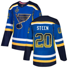 St. Louis Blues #20 Alexander Steen Blue Home Authentic Drift Fashion 2019 Stanley Cup Final Bound Stitched Hockey Jersey