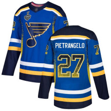 St. Louis Blues #27 Alex Pietrangelo Blue Home Authentic Drift Fashion 2019 Stanley Cup Final Bound Stitched Hockey Jersey