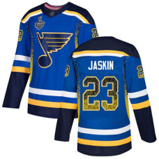 St. Louis Blues #23 Dmitrij Jaskin Blue Home Authentic Drift Fashion 2019 Stanley Cup Final Bound Stitched Hockey Jersey