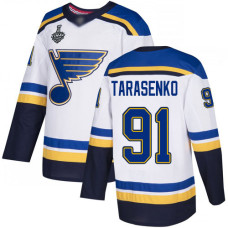 St. Louis Blues #91 Vladimir Tarasenko White Road Authentic 2019 Stanley Cup Final Bound Stitched Hockey Jersey