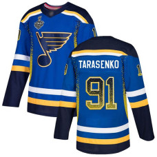 St. Louis Blues #91 Vladimir Tarasenko Blue Home Authentic Drift Fashion 2019 Stanley Cup Final Bound Stitched Hockey Jersey