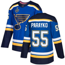 St. Louis Blues #55 Colton Parayko Blue Home Authentic 2019 Stanley Cup Final Bound Stitched Hockey Jersey