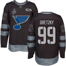 St. Louis Blues #99 Wayne Gretzky Black 1917-2017 100th Anniversary 2019 Stanley Cup Final Bound Stitched Hockey Jersey