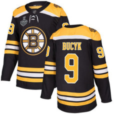 Boston Bruins #9 Johnny Bucyk Black Home Authentic 2019 Stanley Cup Final Bound Stitched Hockey Jersey