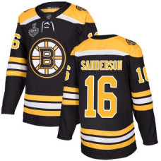 Boston Bruins #16 Derek Sanderson Black Home Authentic 2019 Stanley Cup Final Bound Stitched Hockey Jersey