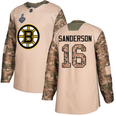 Boston Bruins #16 Derek Sanderson Camo Authentic 2017 Veterans Day 2019 Stanley Cup Final Bound Stitched Hockey Jersey