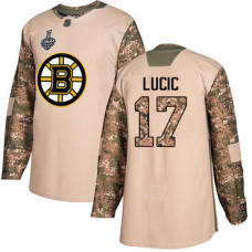 Boston Bruins #17 Milan Lucic Camo Authentic 2017 Veterans Day 2019 Stanley Cup Final Bound Stitched Hockey Jersey