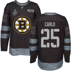 Boston Bruins #25 Brandon Carlo Black 1917-2017 100th Anniversary 2019 Stanley Cup Final Bound Stitched Hockey Jersey