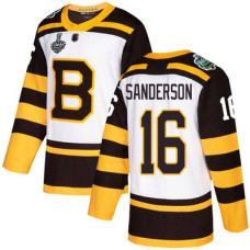 Boston Bruins #16 Derek Sanderson White Authentic 2019 Winter Classic 2019 Stanley Cup Final Bound Stitched Hockey Jersey