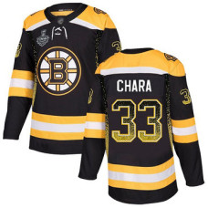 Boston Bruins #33 Zdeno Chara Black Home Authentic Drift Fashion 2019 Stanley Cup Final Bound Stitched Hockey Jersey