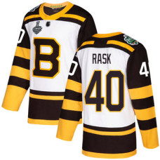 Boston Bruins #40 Tuukka Rask White Authentic 2019 Winter Classic 2019 Stanley Cup Final Bound Stitched Hockey Jersey