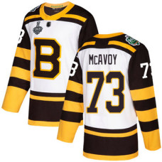 Boston Bruins #73 Charlie McAvoy White Authentic 2019 Winter Classic 2019 Stanley Cup Final Bound Stitched Hockey Jersey