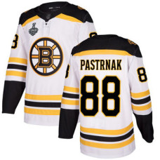 Boston Bruins #88 David Pastrnak White Road Authentic 2019 Stanley Cup Final Bound Stitched Hockey Jersey