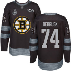 Boston Bruins #74 Jake DeBrusk Black 1917-2017 100th Anniversary 2019 Stanley Cup Final Bound Stitched Hockey Jersey