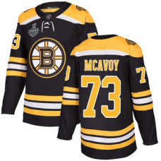 Boston Bruins #73 Charlie McAvoy Black Home Authentic 2019 Stanley Cup Final Bound Stitched Hockey Jersey