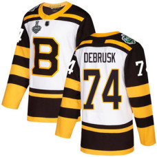 Boston Bruins #74 Jake DeBrusk White Authentic 2019 Winter Classic 2019 Stanley Cup Final Bound Stitched Hockey Jersey